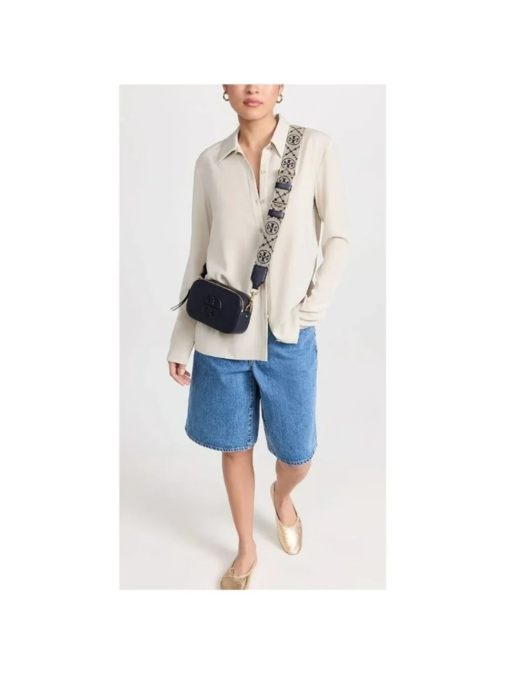 Tory Burch Miller Mini Crossbody Bag Navy OS
